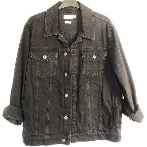topman denim jacket black